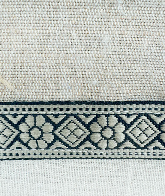 Jute-Cotton File Folder with Lace and Button Closure