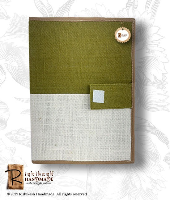Jute File Folder with Velcro Closure