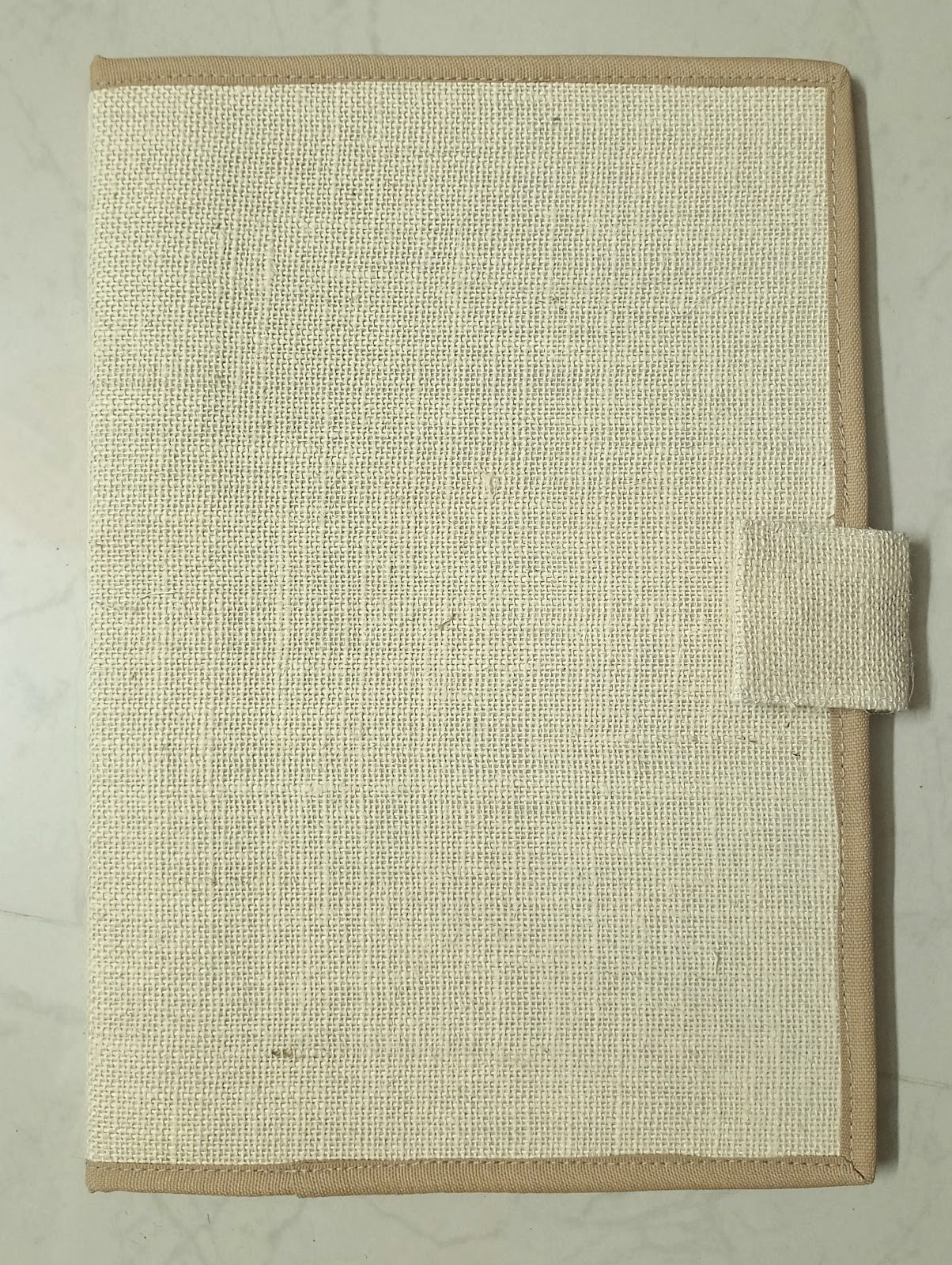Jute File Folder With Magnet Button Closure