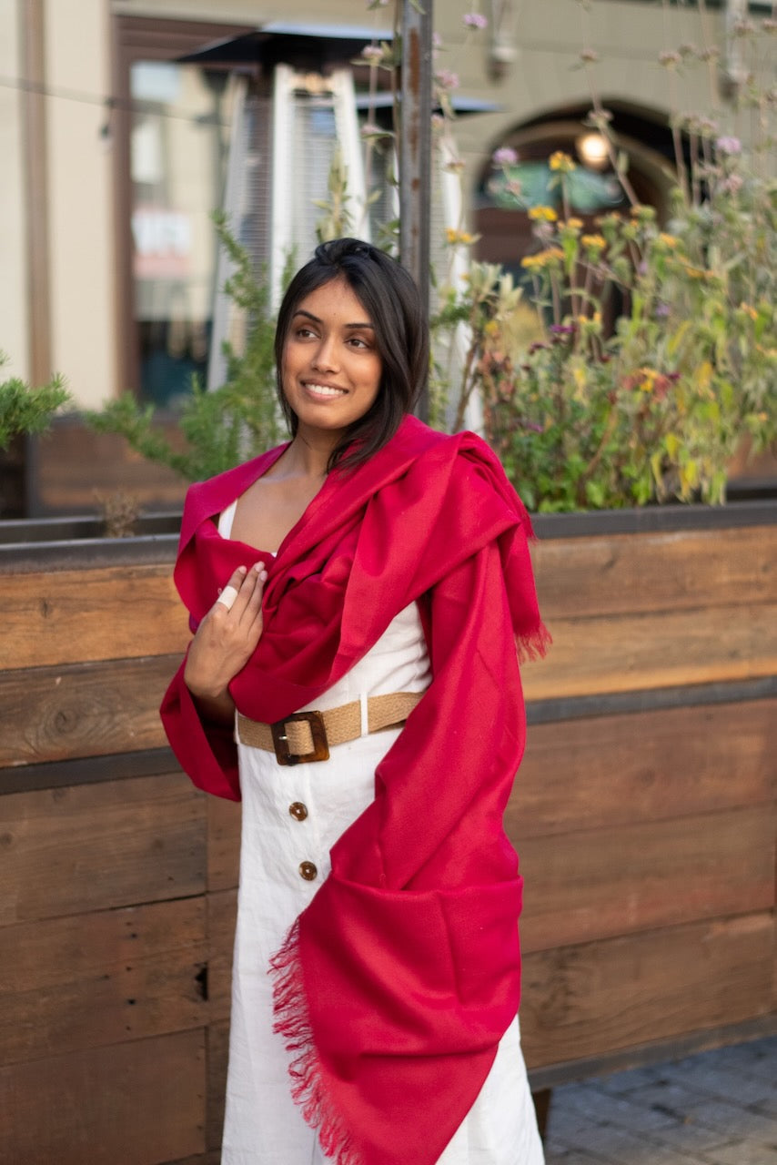 Solid Merino Stole