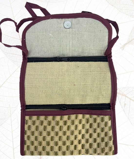 Jute Hand Purse With Plain Net