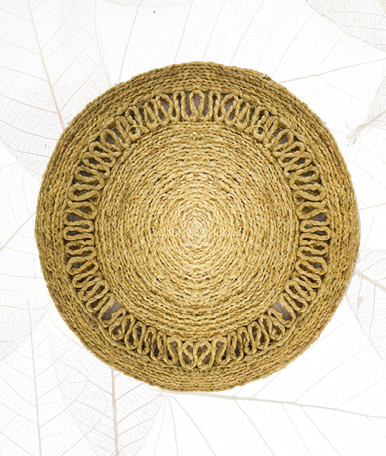 Hand Braided Jute Doormat - Circular
