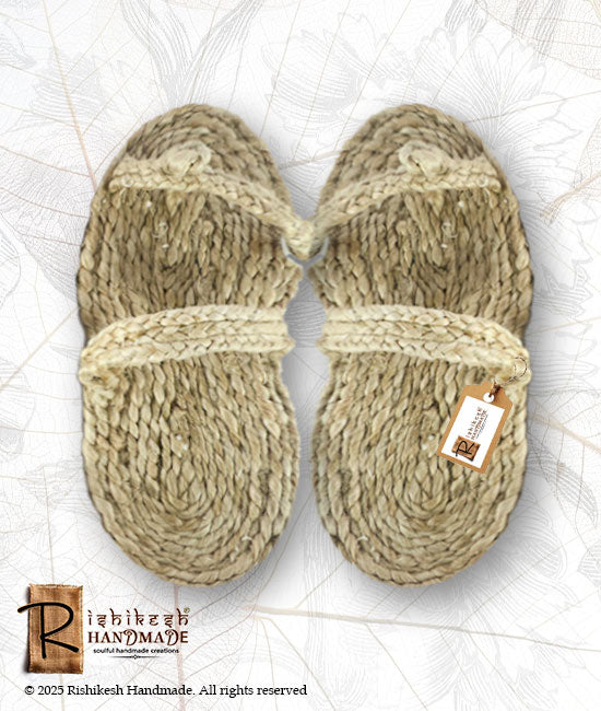 Jute Braided Kolhapuri Slipper