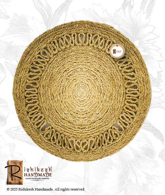Hand Braided Jute Doormat - Circular
