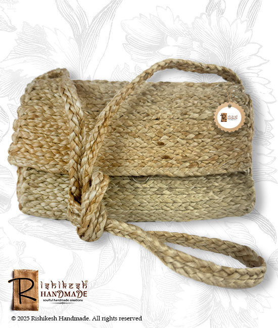 Jute Braided Side Purse