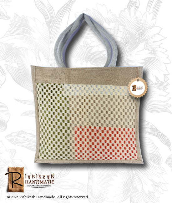 Jute Carry Bag With Plain Net