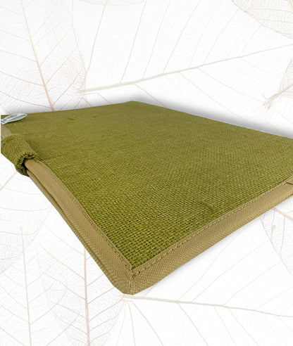 Jute File Folder With Magnet Button Closure