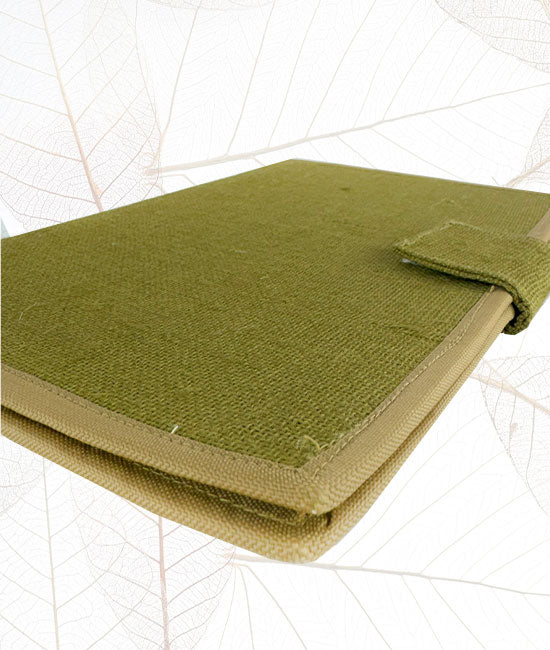 Jute File Folder With Magnet Button Closure