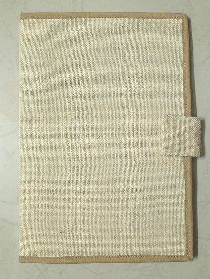 Jute File Folder With Magnet Button Closure