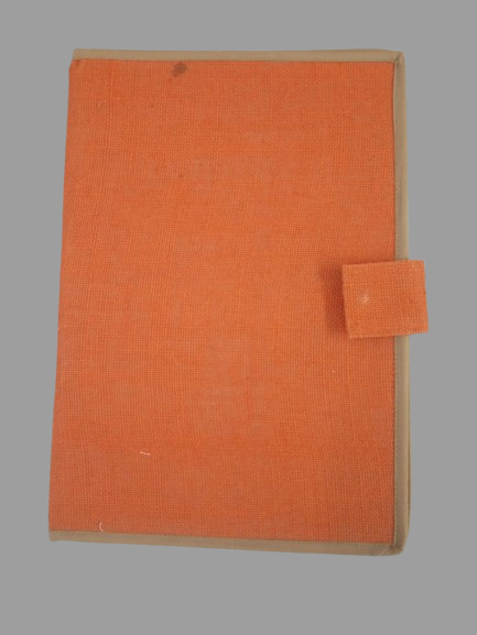 Jute File Folder With Magnet Button Closure