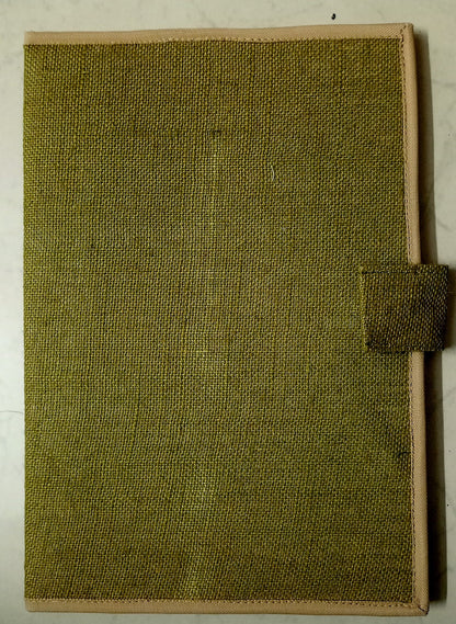 Jute File Folder With Magnet Button Closure