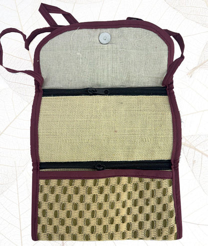Jute Hand Purse With Plain Net