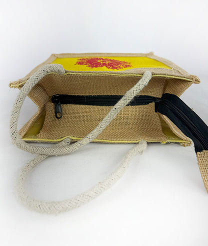 Printed Jute Tiffin bag