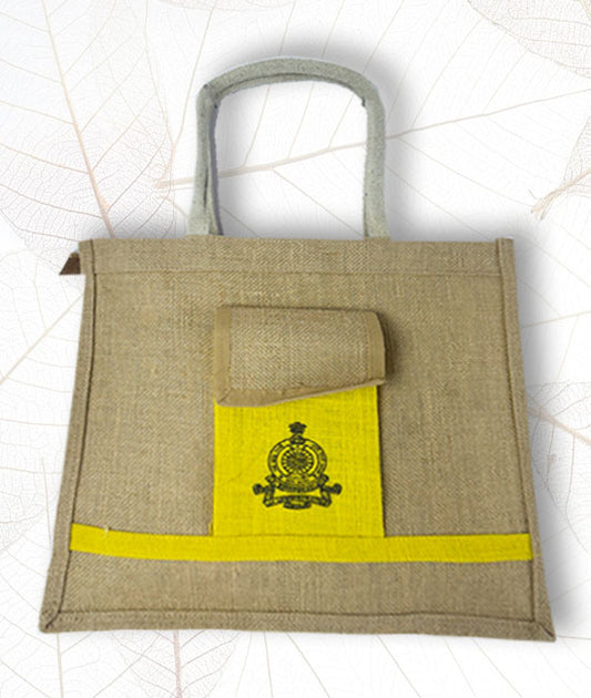 Jute Carry Bag with front pocket