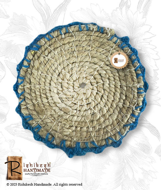 Wool Embellished Jute Donga Mat