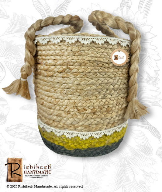 Jute Braided Dustbin Bouquet