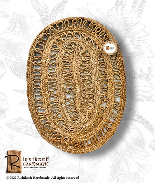 Hand Product Jute Doormat - Oval