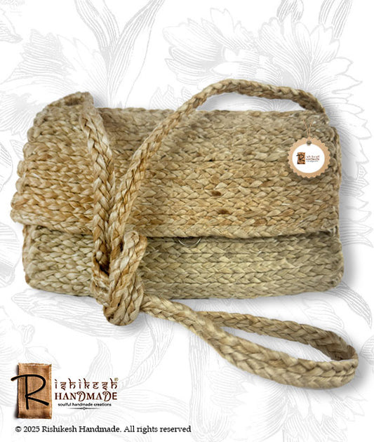 Jute Braided Side Purse
