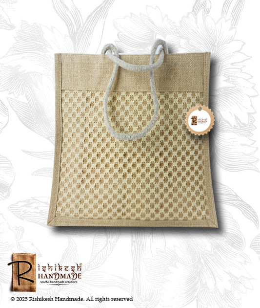 Jute Carry Bag With Plain Net