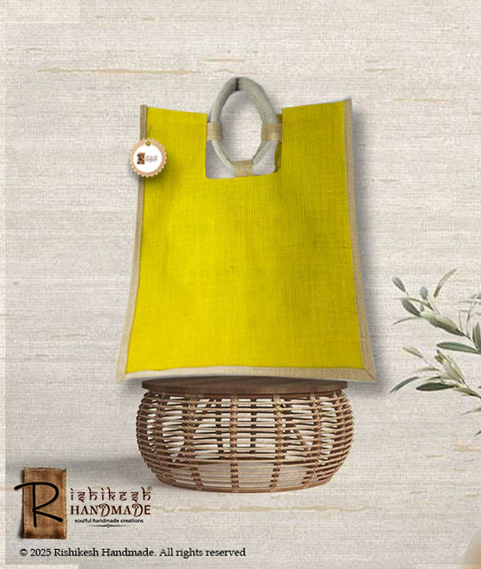 Jute Carry Bag with Round Handle