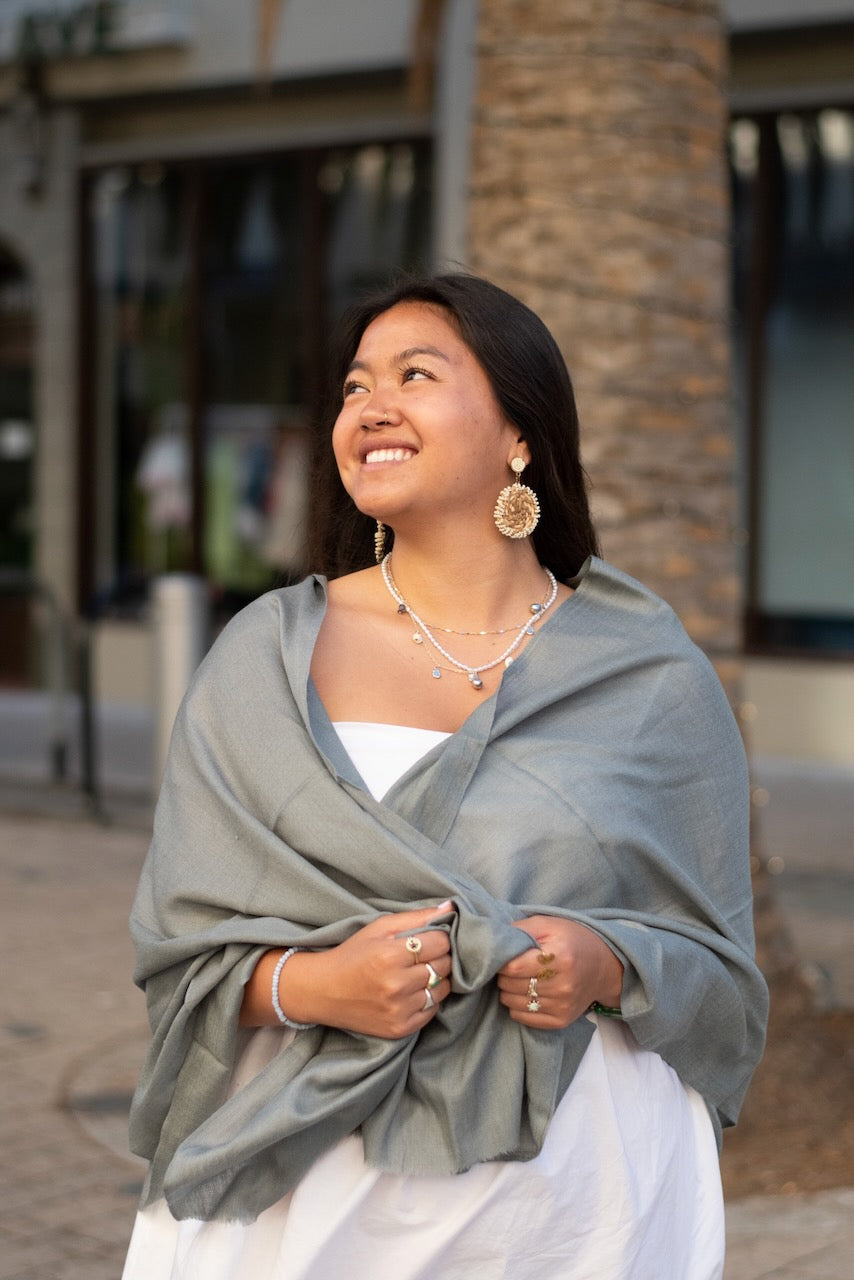 Solid Merino Stole